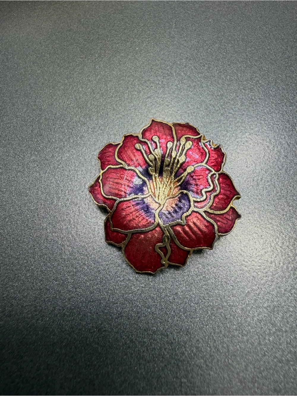 Cloisonné Floral Brooch Pin #153CLO